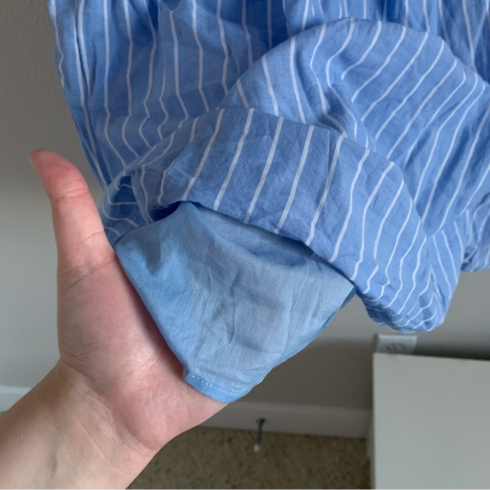 Blue Ruffled Off-the-Shoulder Sundress - Picture 6 of 7